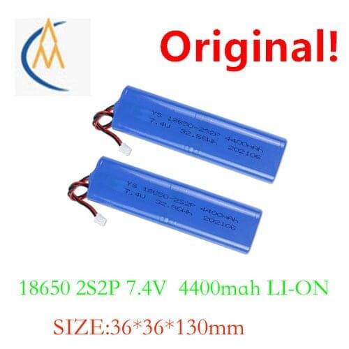 2PCS 18650 lithium rechargeable battery 4400mAh 7.4v 8.4v with plug 3 Series fishing lighting triangular flashlight strong LED