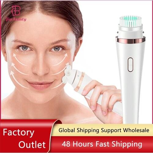 Pore Cleaner Face Eye Massager Roller Lifting Slimmer Skin Care Tools Spin Brush Pulizia Viso Gezichtsreiniger Beauty Machine