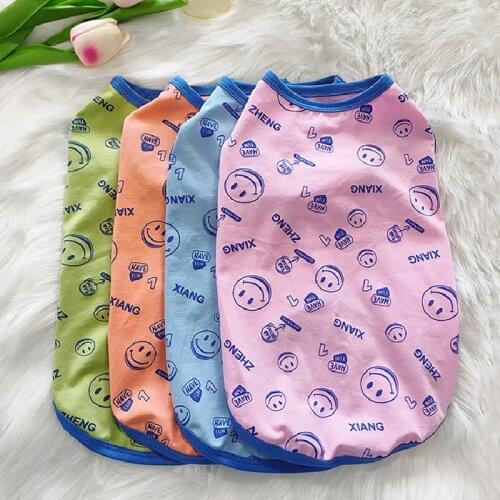 Cute Dog Vest Summer Pet Shirt Puppy Apparel Doggie Yorkshire Pomeranian Poodle Bichon Schnauzer Pug Clothing Shih Tzu Clothes