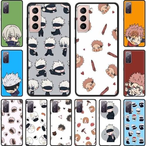 Anime jujutsu kaisen Fashion Phone Case For Samsung Galaxy S20 FE S10 Plus S21 Ultra S8 S9 Plus S10e S7 Edge Black Shell Cover