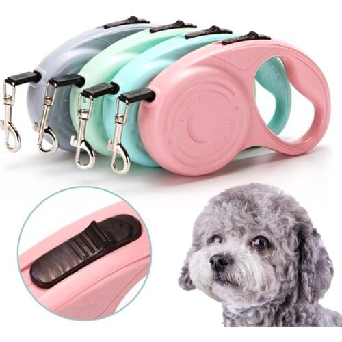 3/5M Retractable Dog Leashes Automatic Adjustable Extending Nylon Dogs Leash Rope For Puppy Cats Leash Walking Pet Accessories