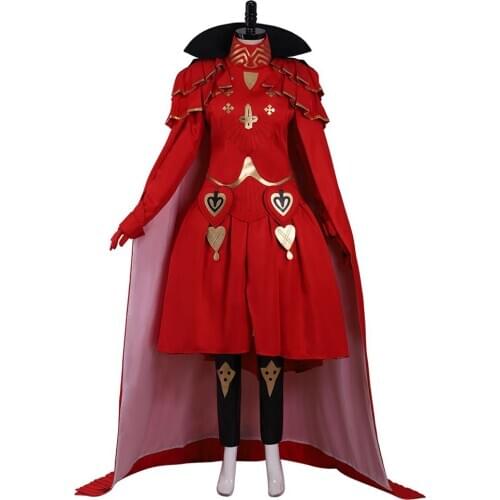 Game Fire Emblem: Three Houses Edelgard Von Hresvelg Time Skip Cosplay Costume Adult Women Red Cloak Cape Dress Outfit L321