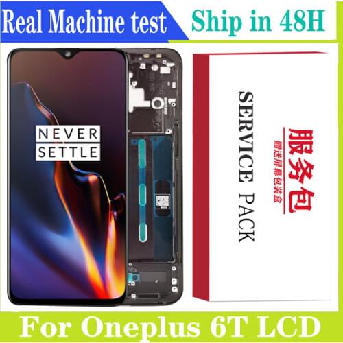 Original 6.41" Amoled Display Replacement For Oneplus 6T LCD A6010 A6013 touch screen Digitizer Assembly With Frame