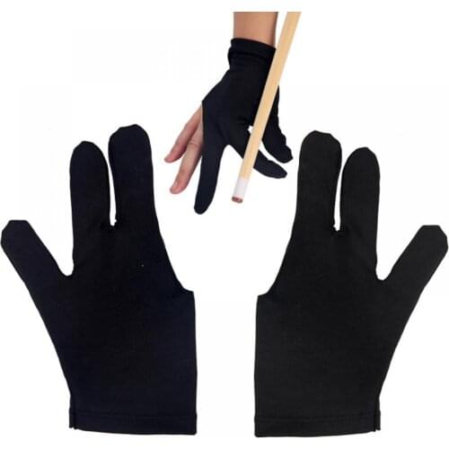 10pcs Three Fingers Full-finger Snooker Pool Cue Billiard Glove For Left Hand Lycra Fabrics Billiard Accessory Indoor Game Kit