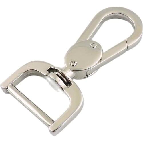 2pcs Swivel hook 26mm Silver DIY Craft Outdoor Backpack Bag Parts Metal Trigger Lobster Clasp Snap Hook Key Chain cord DIY Tools