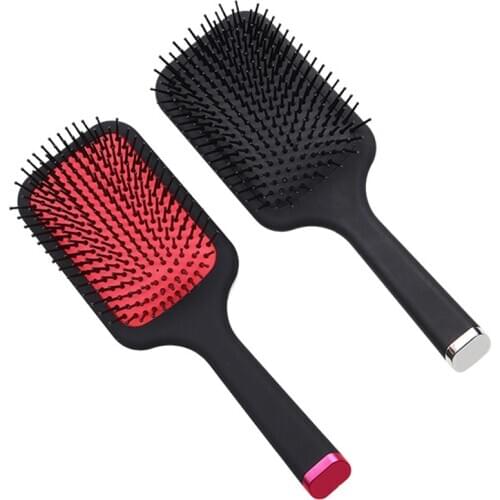 1PC Black Comb Professional Healthy Paddle Cushion Hair Loss Massage Brush Hairbrush Comb Scalp Hair Care Healthy Comb