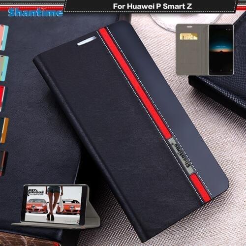 Luxury PU Leather Case For Huawei P Smart Z Flip Case For Huawei P Smart Z Phone Case Soft TPU Silicone Back Cover