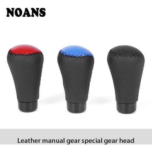 Genuine Leather For Mercedes benz W204 W203 W211 AMG Mini cooper Skoda octavia a5 Car-styling Gear Shift Knob Accessories