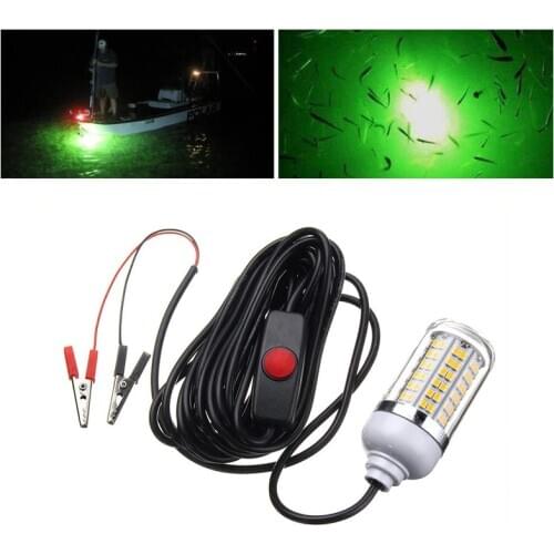 Fishing Light 12V 108pcs 2835 LED Underwater Fishing Light IP68 Lures Fish Finder Lamp Attracts Prawns Squid Krill (4 Colors )
