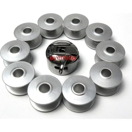 Bobbin Case+10 Bobbins For Juki Lk-1850 Bartacking Machine Ams-12A 210A 212A