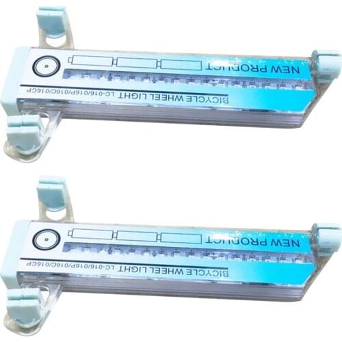 2pcs Bicycle Wheels Lights 32LED Bike Light Spokes Light Double-sided Colorful Wheels Bike Warning Lamp Bicycle Hot Wheel Light