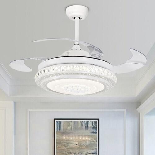 Led invisible fan light remote control ceiling fan light with fan simple living room bedroom dining room light