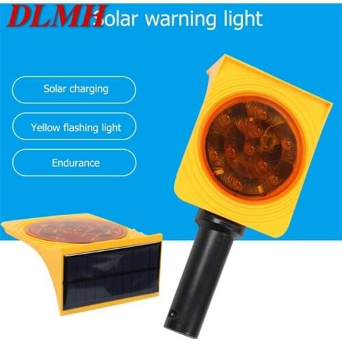 DLMH Solar Indicator Lights LED Waterproof IP68 Warning Safety Reflective Sign Handheld Light