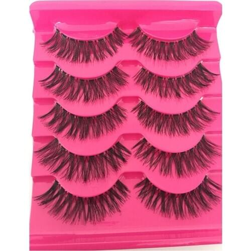 High QualityNew Style 5Pairs Natural Long Eyelashes Handmade Thick Fake False Eyelashes A539 Eyelashes Extension Beauty Makeup