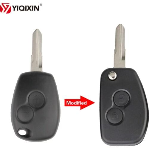 YIQIXIN 2 Button Remote Flip Key Shell Modified For Renault Dacia Modus Logan Clio Espace For Nissan VAC102 Ne72 Fob Case