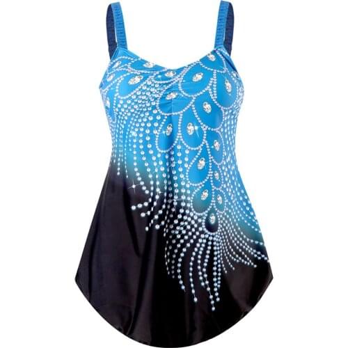Female Two Piece Summer Swimsuit Colorful Printed Swimwear Sexy Tankini Beach Wear Vintage Bikini Bathing Suits Mermaid