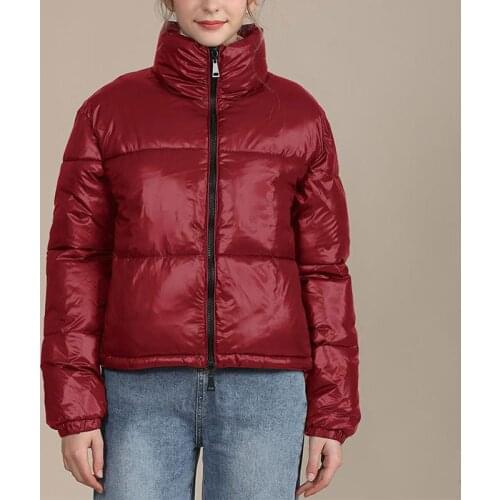 Winter Parka Coat Womens Jacket Thick Warm Women Fashion Black PU Leather Coats Women Elegant Zipper Faux Leather Jackets Tops