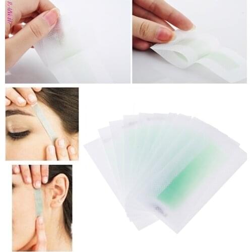 10x Hair Removal Depilatory Epilator Cold Wax Strips Paper Pad For Face Nonwoven