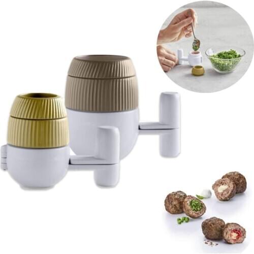 2pcs Sandwich Meatball Mold Making Fish Ball Christmas Kitchen Self Stuffing Food Cooking Ball Machine Kitchen Tools Accessories