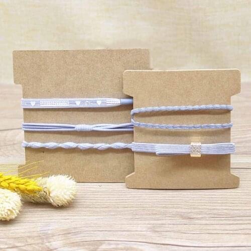 50card with plastic bag blank paper hair clip Display Card 8.5x9cm/10.2x10.2cm kraft jewelry hair accessories jewelry paper card