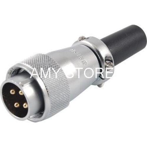 AC 500V 25A 20mm Mounting Hole 4 Pins Aviation Navigation Connector Plug