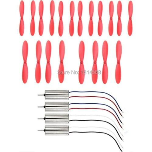 Hubsan X4 PLUS H107C + H107D + Quadcopter accessories H107D + -02 red color blade propeller and electric motors H107D + -03