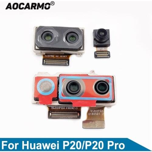 Aocarmo For Huawei P20 For Huawei P20 Pro Front Facing Small Camera + Back Rear Camera Module Big Camera Flex Cable