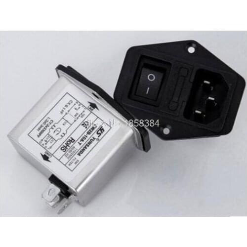 Free shipping power socket insured CANNY WELL EMI power filter CW2B-6A-T AC110V-250V 10A