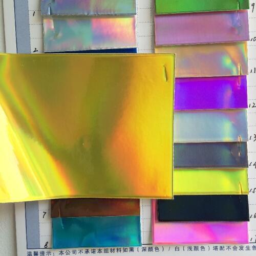 Synthetic mirror effect Holographic PU leather material