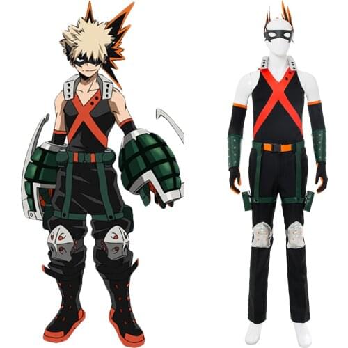 Anime Boku no My Hero Academia Bakugou Katsuki Cosplay Costume Outfits Full Suit Halloween Carnival Suit