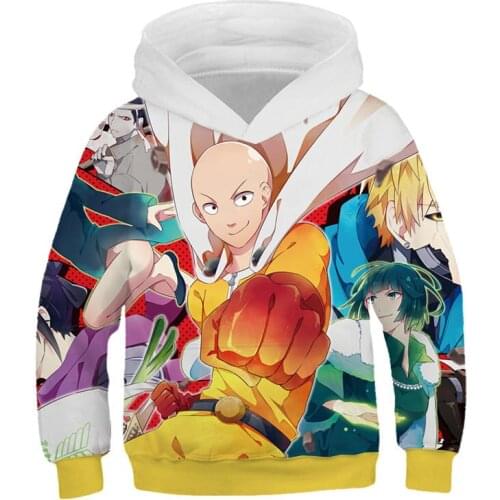 Kpop One Punch Man Hoodie Hip Hop 3D Hoodie Cosplay Anime Sweatshirt Tops Unisex Cloth Casual Streetwear for Kid Hoodies Men