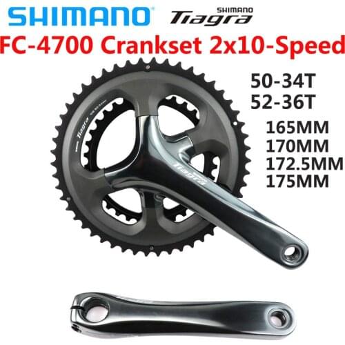 SHIMANO Tiagra FC 4700 FC-4700 HOLLOWTECH II CRANKSET Crankset 2x10-Speed 50-34T 165MM 170MM 172.5MM Bicycle Parts