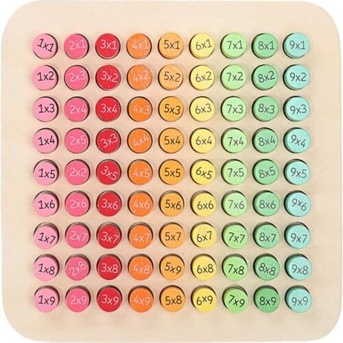 Mathematics 9x9 Multiplication Table Math Toy Montessori Materials learning Digital Early Education Wooden Toys For Children
