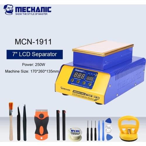 MECHANIC MCN-1911 Built-in Vacuum Pump Phone LCD Touch Screen Separator Machine 7 Inches Phone Repair Separation With Auto Sleep