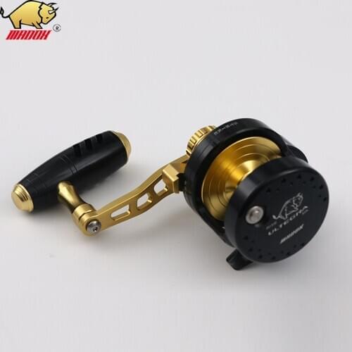 Full metal fishing reel CNC carved trolling sea fish slow jigging fishing wheel Double brake9+2BB high gear ratio 6.3:1/5.3:1