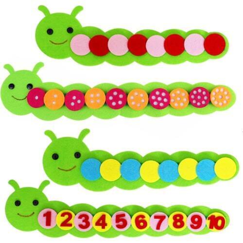 Montessori Math Toys Children Game Color Sorting Teaching Kindergarten Manual DIY Weave Cloth Early Learning Education Kids Toys