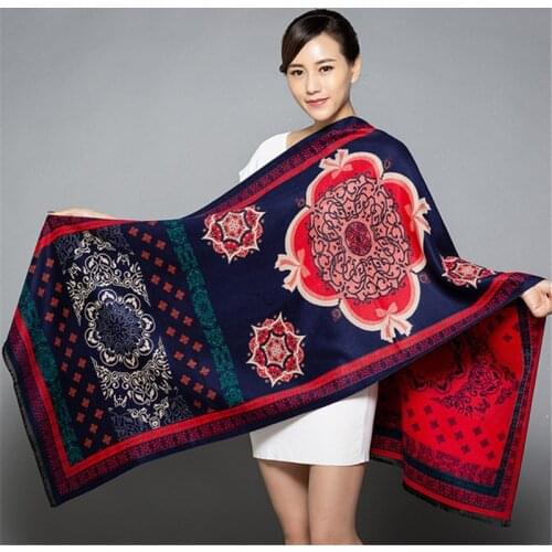 Oversize Soft Wrap Thick Blanket Poncho cape Double Sides Winter New Womens Pashmina Cashmere-Like Shawl Large Squar Scarf