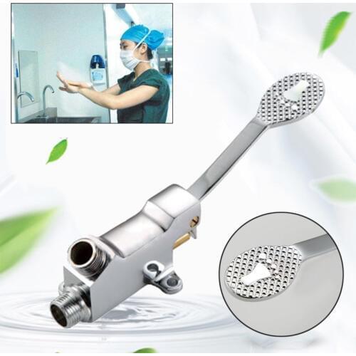 Floor Foot Pedal Control Switch Tap Valve Faucet Copper Basin Single Cold Water Tap Bathroom Hospital Hotel Pedal Water Faucet