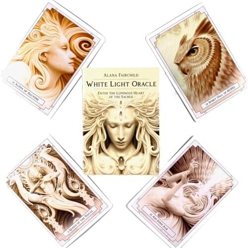 White Light Oracle Cards Leisure Party Table Game High Quality Fortune-telling Prophecy Tarot Deck With Guide Book