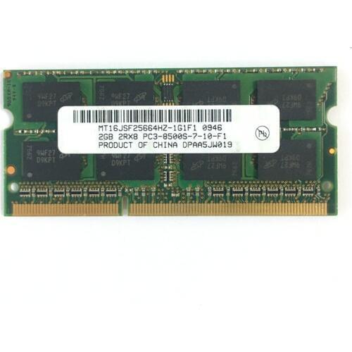 DDR3 2GB PC3 8500S 1066Mhz 2gb Laptop Memory 2G pc3 8500S 1066 MHZ Notebook Module SODIMM RAM Micron chipset