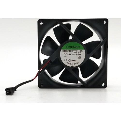 Original KDE2409PTB1-6A 9CM 9225 92x92x25MM DC 24V 3.6W 2-Lines case server inverter cooling fan