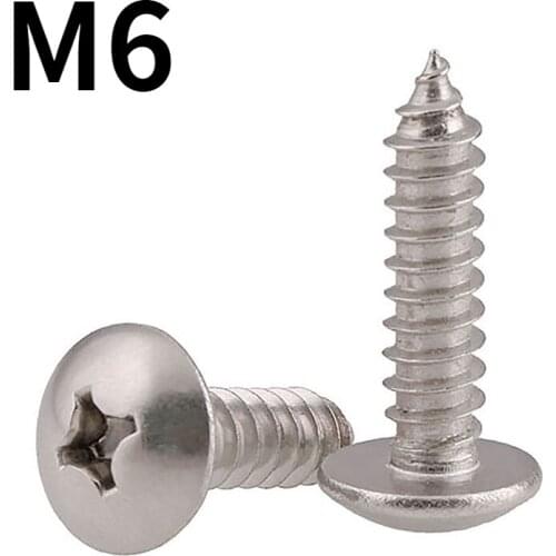 316 Stainless Steel Truss Head Self Tapping Screws 316 Cross Electronics Truss Head Self Tapping Screws M6