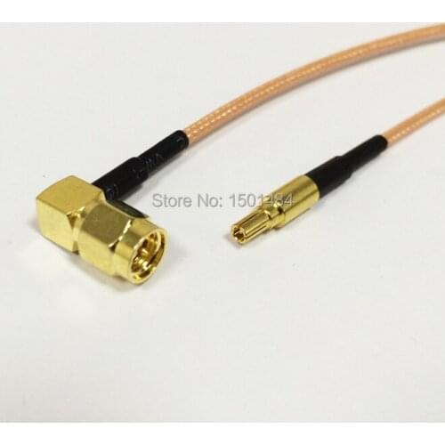 New SMA Male Plug Right Angle Connector Switch CRC9 Male Plug Convertor RG316 Cable 15CM 6" Adapter