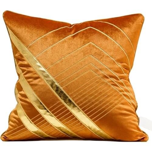 Modern Simple Solid Color Stripe Square Sofa Living Room Bedside Chair Car Waist Pillow Covers Back Cushion