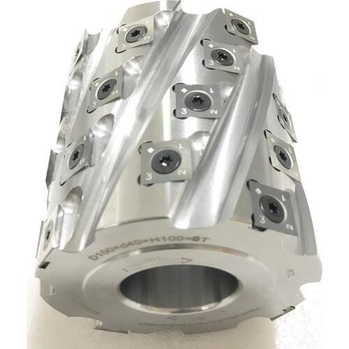 Spiral Cutter Head For Woodworking Spindle Moulder Cutter Head Wood Cutting Knife with Holder HSK F63