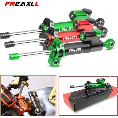 For KAWASAKI ER6N 2006-2014 2007 2008 2009 Moto CNC Motorcycle Steering Damper Stabilizer Linear Reversed Safety Control Over