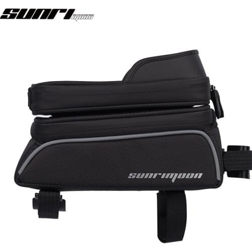 SUNRI H014-1 Bike Bag Frame Front Top Tube Cycling Bag Waterproof 6.5in Phone Case Touchscreen Bag MTB Pack Bicycle Accessories