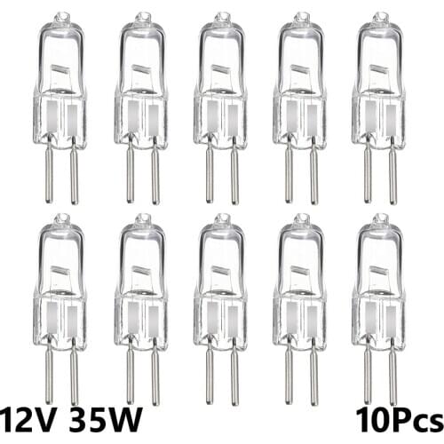 35W 10pcs Super Bright Clear JC Type halogen bulb inserted beads Warm light bulbs indoor lighting crystal 12V G4 Ultra low price