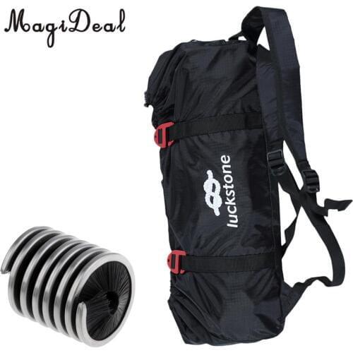 Ultralight Rock Climbing Rappelling Rescue Rope Cord Carry Bag Ground Mat + Rope Brush for Camping Hiking Caving Accessories