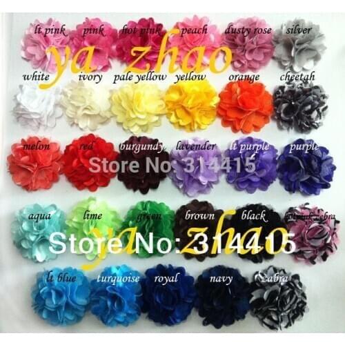 Trail order, 2" Mini Satin Mesh Flowers, girls hair flower 80pcs/lot free shipping